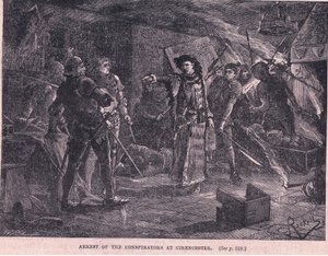 Arrestatie van de samenzweerders in Cirencester AD 1400